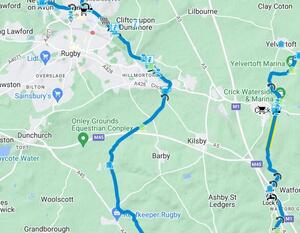 Napton to Rugby